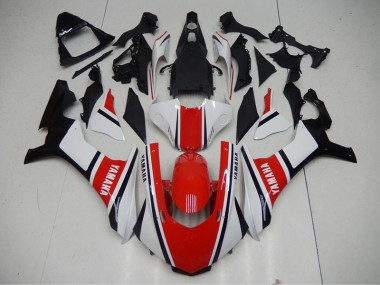 Abs Kits Carenagem Moto Yamaha R1 2015-2019 - Vermelho Branco