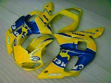 Abs Kits Carenagem Moto Yamaha R6 1998-2002 - Amarelo Azul