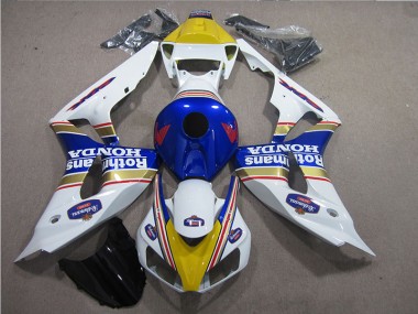 Carenagem Moto Honda CBR 1000RR 2006-2007 - Branco Azul Rothmans